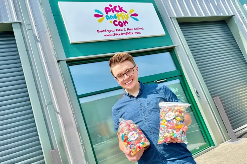 William Hale turned £500 into £1.15m with PickandMix.com, selling sweets online to fans and celebs like Ant & Dec, proving small ideas can spark huge success.