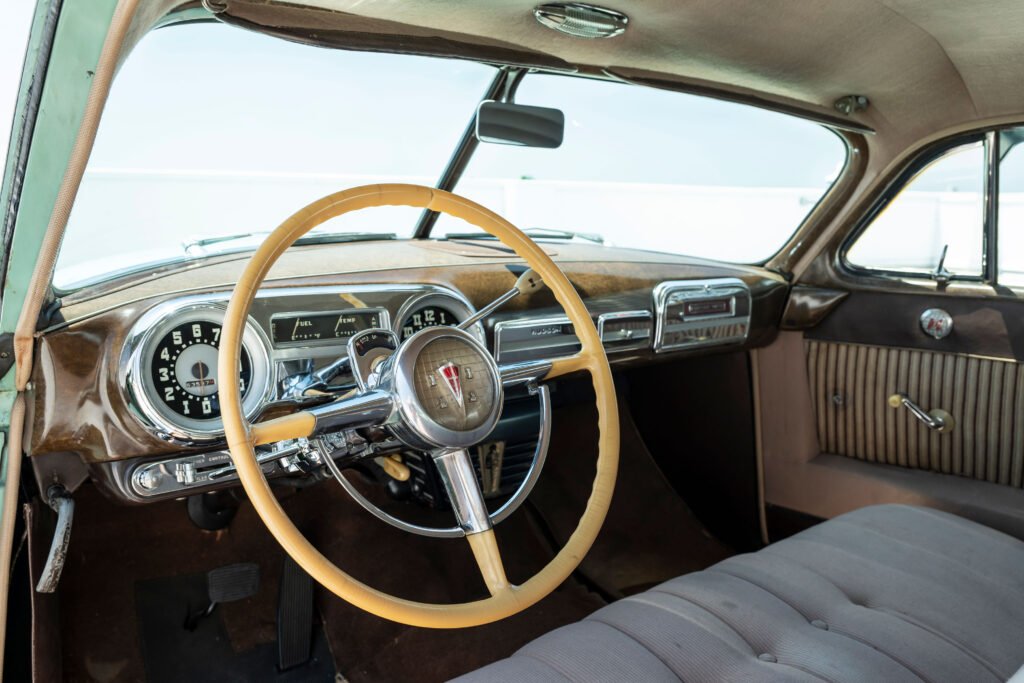 Steve McQueen's 1952 Hudson Wasp ‘Twin H-Power’ Two-Door Brougham. (Jam Press/Robin Adams/Courtesy of RM Sotheby’s)