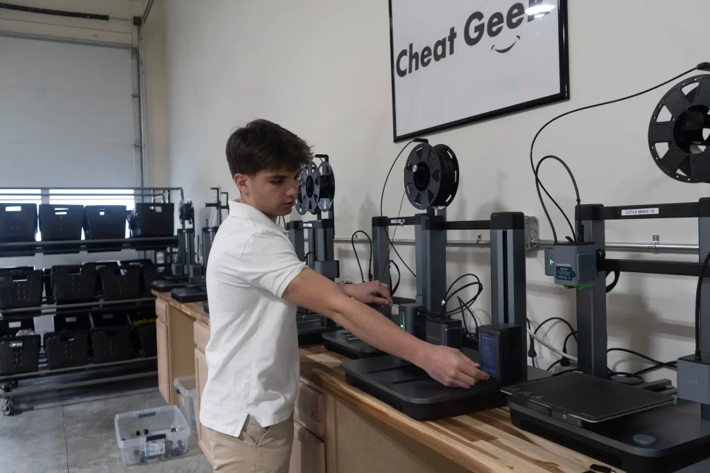 Teen entrepreneur Michael Satterlee, 17, runs SoleFully while still in school, earning £15k a month from 3D printed shoe accessories and reinvesting to grow his brand.