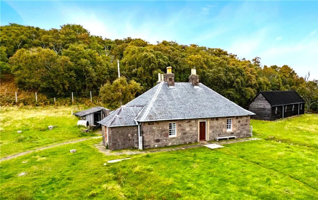 A stunning four-bedroom stone cottage with its very own private island is up for sale at £550,000 - offering a rare blend of charm, luxury, and breathtaking scenery!
