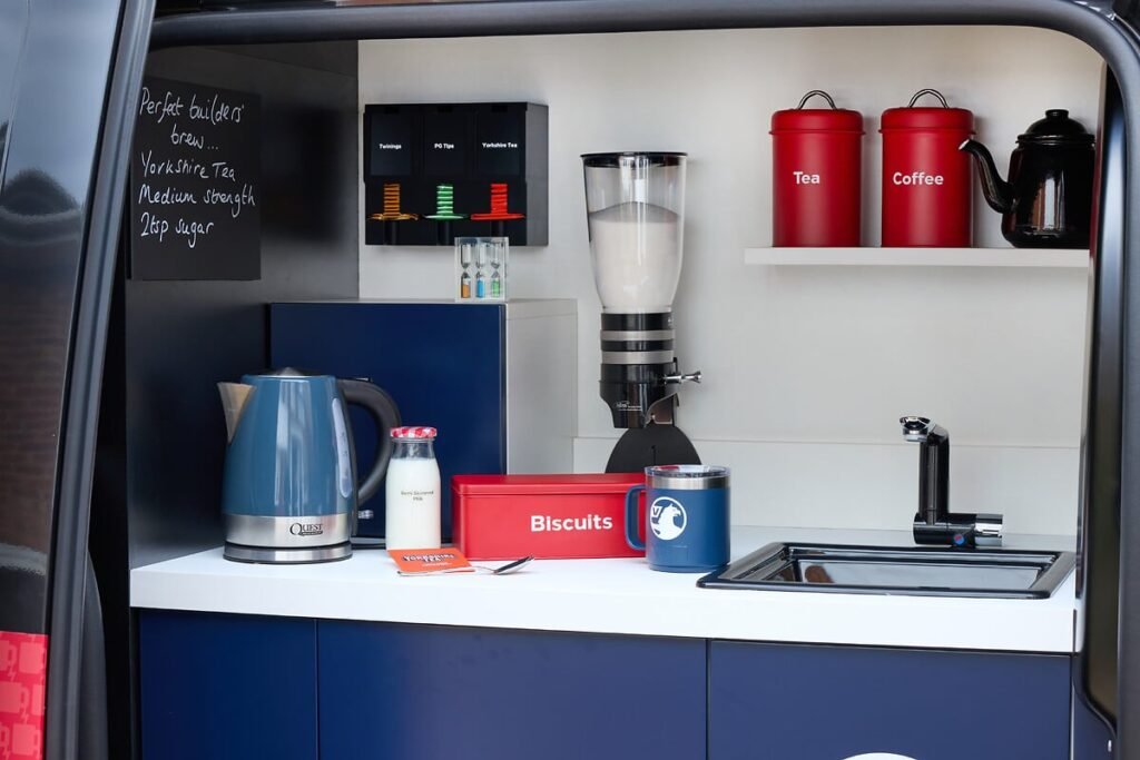 Vauxhall launches the Vivaro Electric-TEAA, the first electric van with a built-in tea station, giving tradespeople the perfect cuppa on the go with zero compromise.
